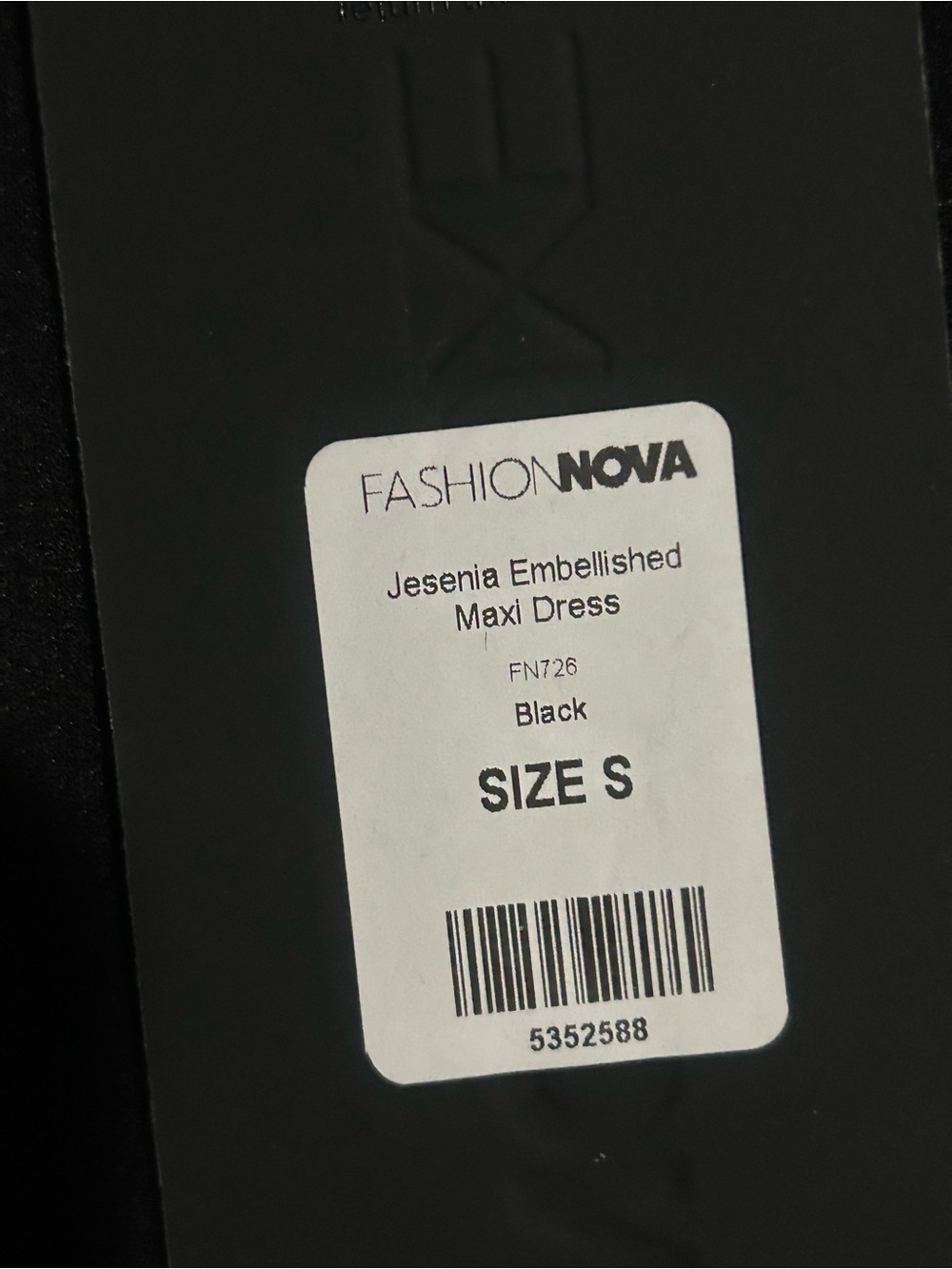 Fashion Nova Black and Nude High-Low Embellished Evening Dress - Picture 7 of 10